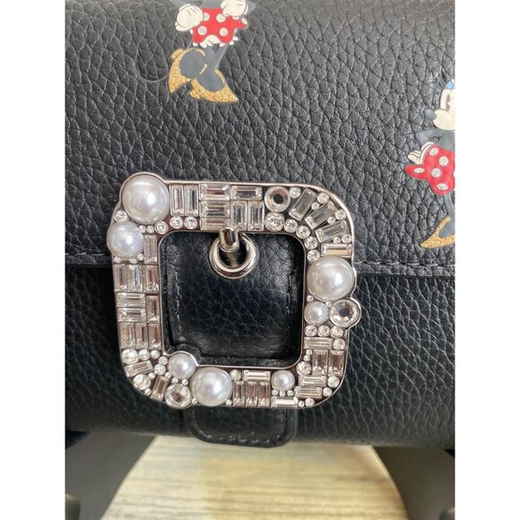 Kate Spade x Disney Parks Minnie Mouse Crossbody Bag Black Pearl Buckle - Picture 2 of 8